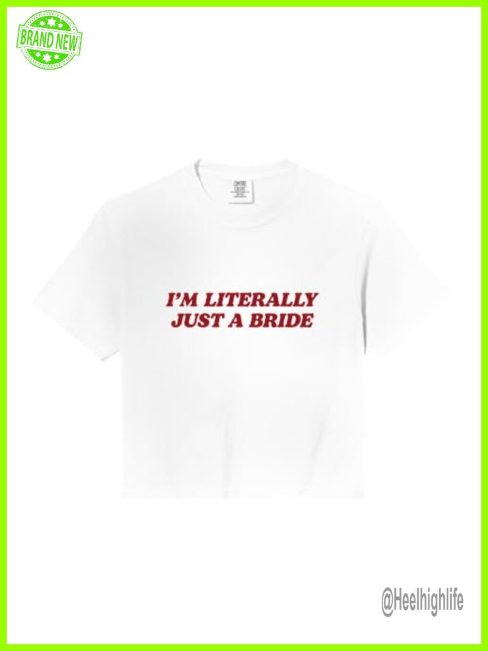 Bride Crop Top Comfort Colors Boxy Fit Wedding Tee